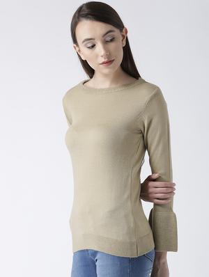 flute sleeve solid pullover - 15347367 - Standard Image - 2