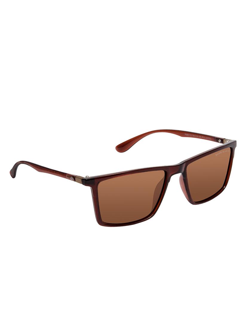 David Blake Brown Rectangular Polarised & UV Protected Sunglass - 15347407 - Zoom Image - 2