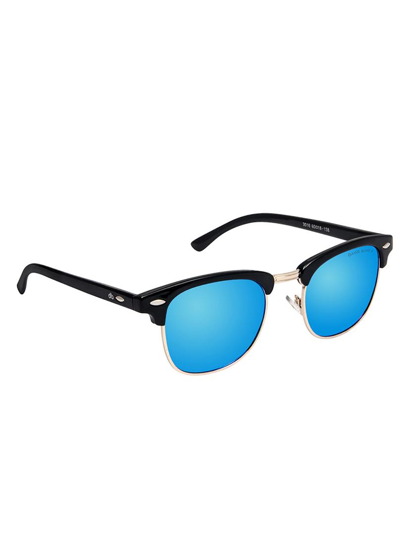 David Blake Blue Clubmaster Gradient, Polarised & UV Protected Sunglass - 15347432 - Zoom Image - 2