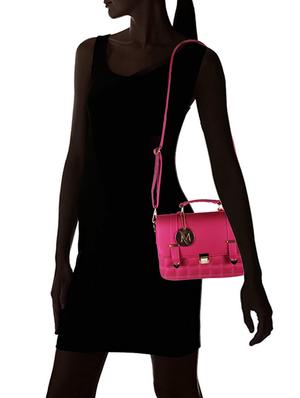 pink leatherette (pu) fashion satchel - 15347448 - Standard Image - 5