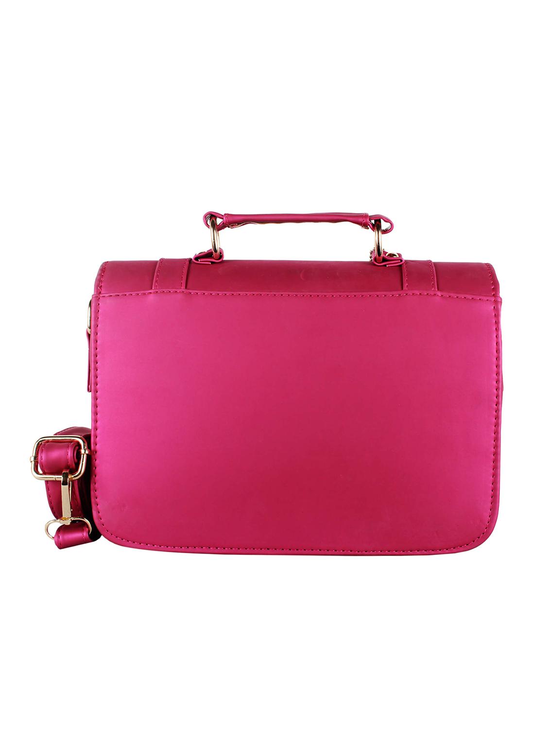 pink leatherette (pu) fashion satchel - 15347448 - Zoom Image - 2