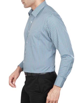 blue polyester blend formal shirt - 15347862 - Standard Image - 2