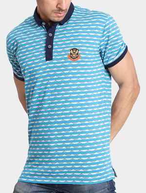 blue cotton all over print t-shirt - 15347964 - Standard Image - 2