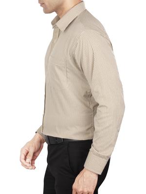 beige polyester blend formal shirt - 15347981 - Standard Image - 2