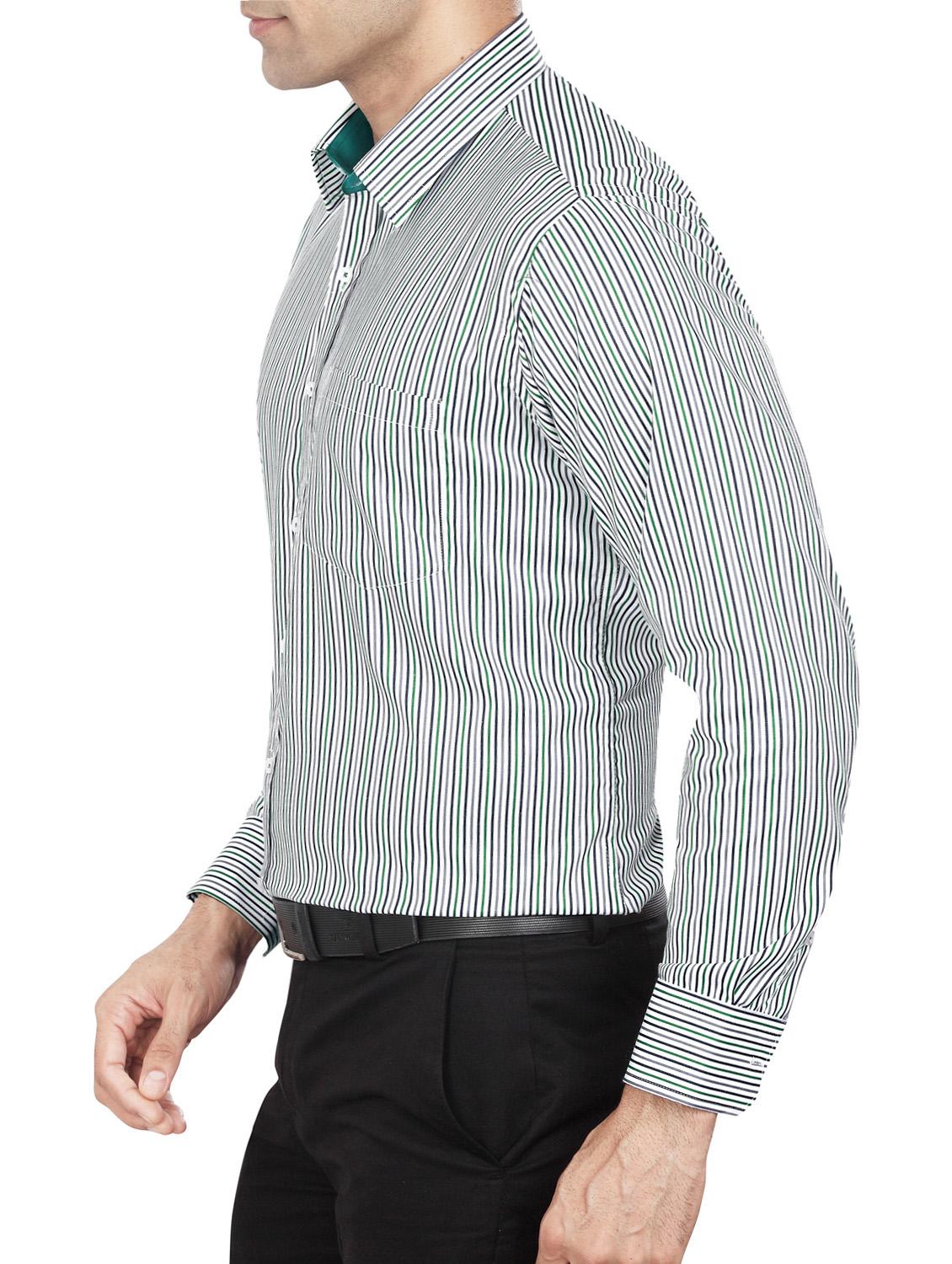 green polyester blend formal shirt - 15347988 - Zoom Image - 2