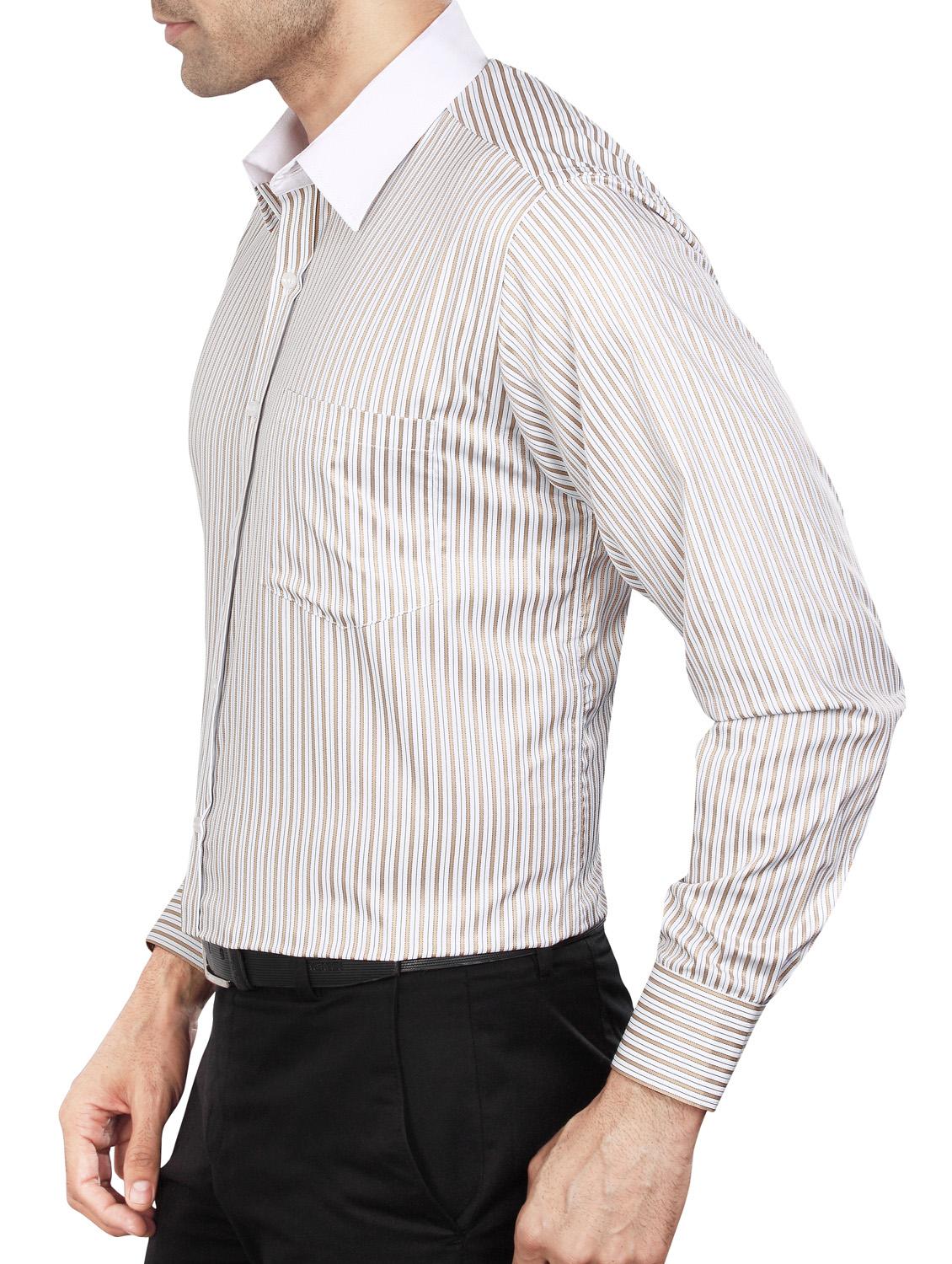 beige polyester blend formal shirt - 15347994 - Zoom Image - 2