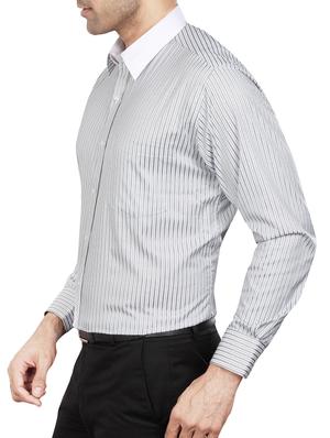 grey polyester blend formal shirt - 15347996 - Standard Image - 2