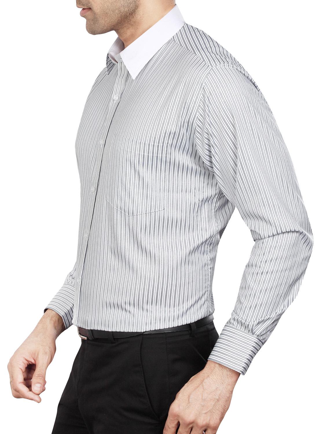 grey polyester blend formal shirt - 15347996 - Zoom Image - 2