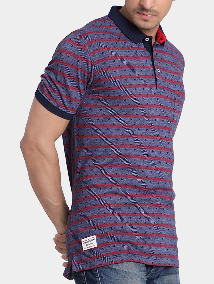 blue cotton all over print t-shirt - 15348140 - Zoom Image - 2