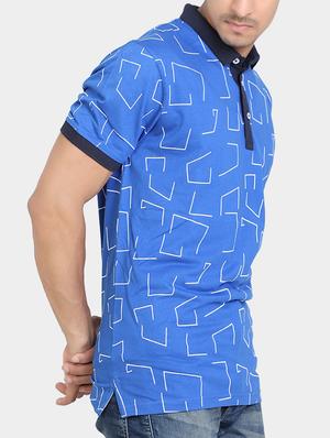 blue cotton all over print t-shirt - 15348152 - Standard Image - 2
