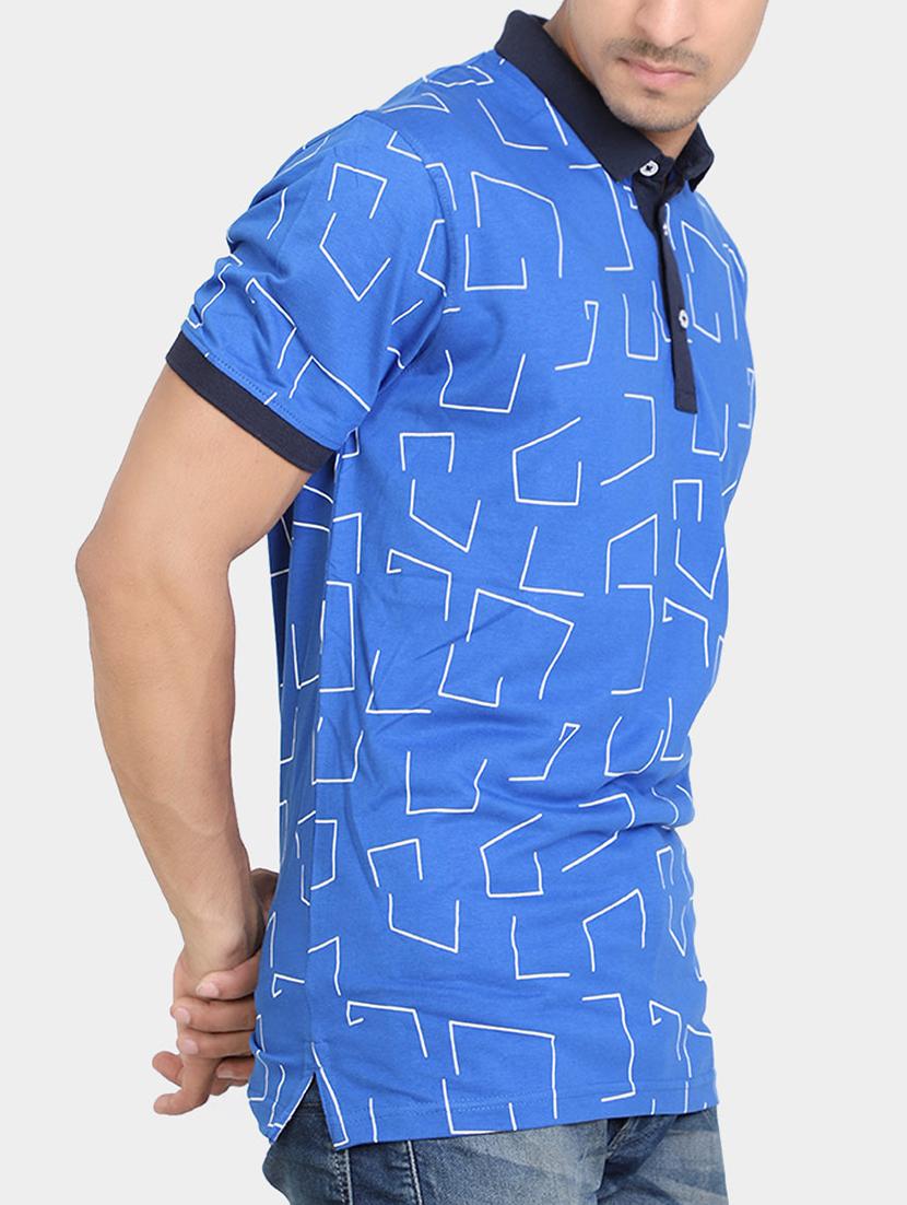 blue cotton all over print t-shirt - 15348152 - Zoom Image - 2