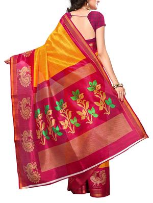 Checkered Bhagalpuri Saree with blouse - 15348495 - Standard Image - 2