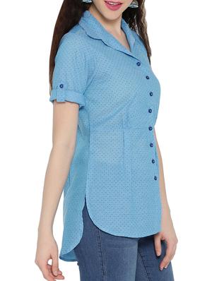 polka dotted high-low tunic - 15348713 - Standard Image - 2