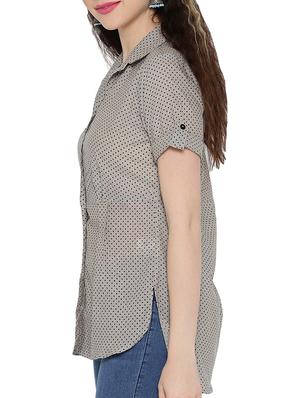 polka dotted high-low tunic - 15348714 - Standard Image - 2