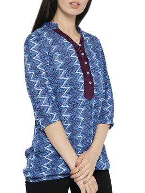 blouson printed tunic - 15348729 - Standard Image - 2