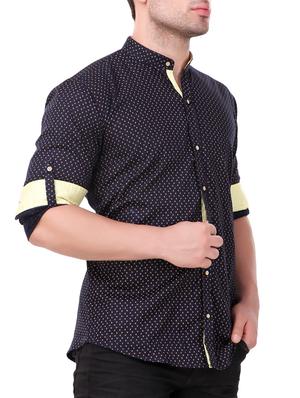 blue cotton casual shirt - 15349190 - Standard Image - 2