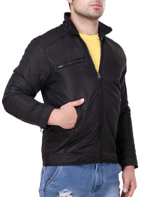 black nylon casual jacket - 15349197 - Standard Image - 2
