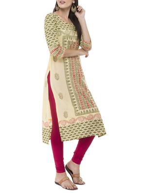 printed straight kurta - 15349405 - Standard Image - 2