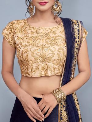 Embroidered flared lehenga - 15349474 - Standard Image - 2