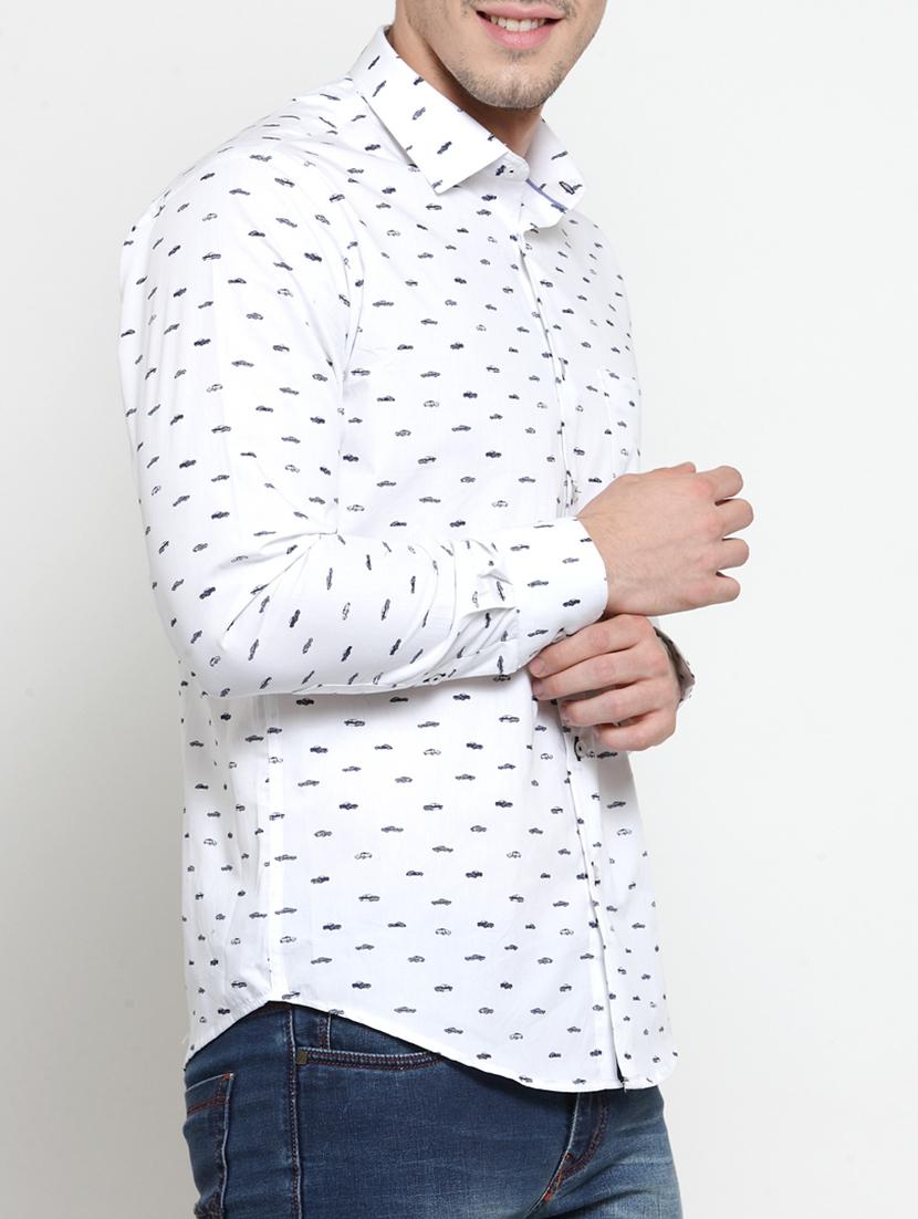white cotton casual shirt - 15349893 - Zoom Image - 2