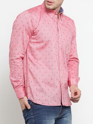 pink cotton casual shirt - 15349909 - Standard Image - 2