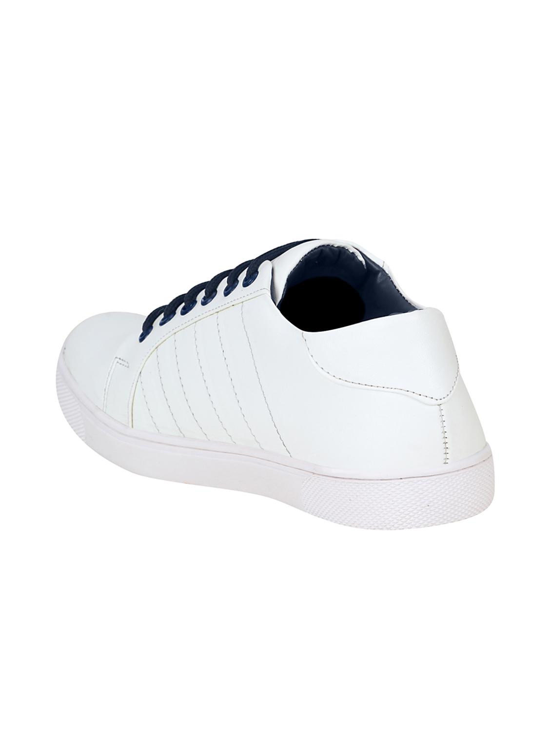 white leatherette lace up sneaker - 15350351 - Zoom Image - 2