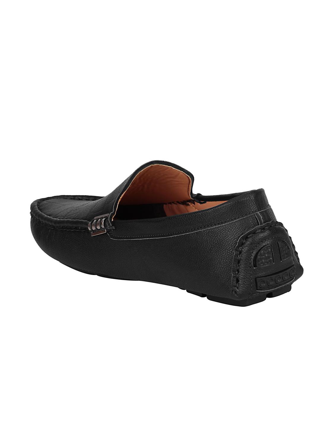 black leatherette slip on loafer - 15350363 - Zoom Image - 2