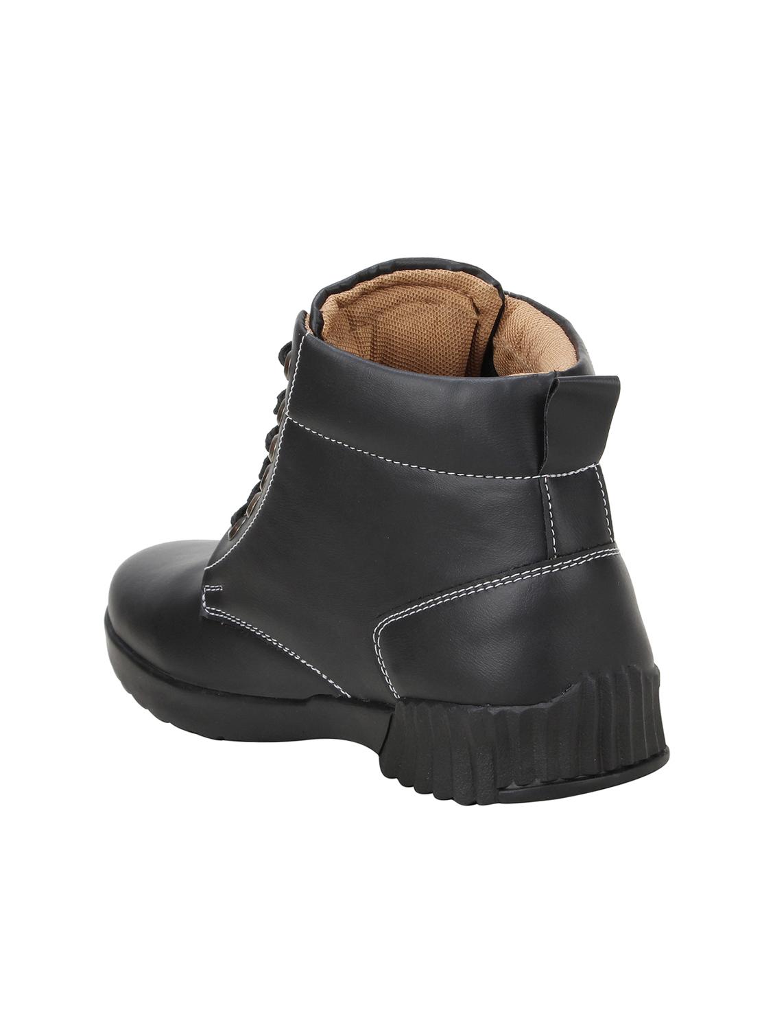 black leatherette high ankle boot - 15350369 - Zoom Image - 2
