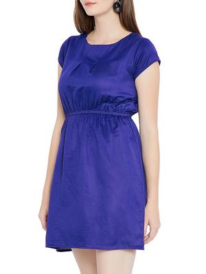 solid blouson dress - 15351465 - Standard Image - 2