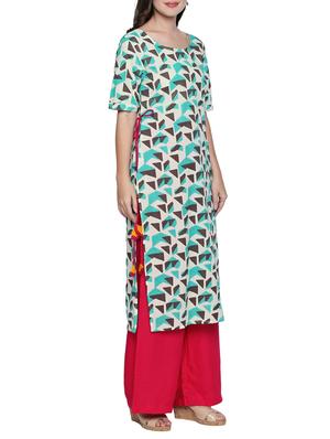 geometrical print straight kurta - 15353876 - Standard Image - 2