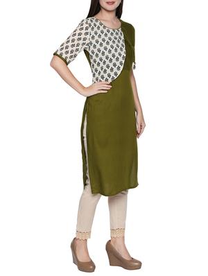 printed straight kurta - 15353884 - Standard Image - 2