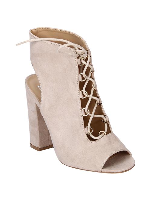 beige lace-up sandals - 15354092 - Standard Image - 1