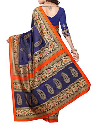 Paisley Printed saree with blouse - 15354245 - Standard Image - 2