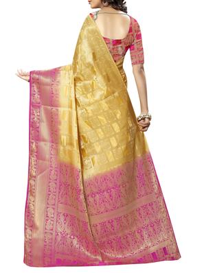 zari woven banarasi saree with blouse - 15354315 - Standard Image - 2