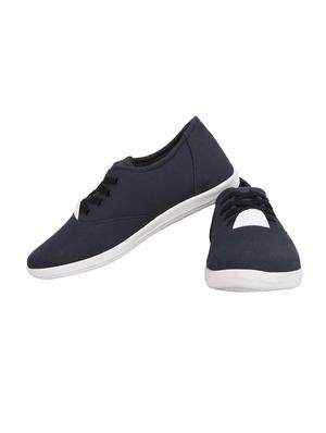 navy canvas lace up sneaker - 15358229 - Standard Image - 2
