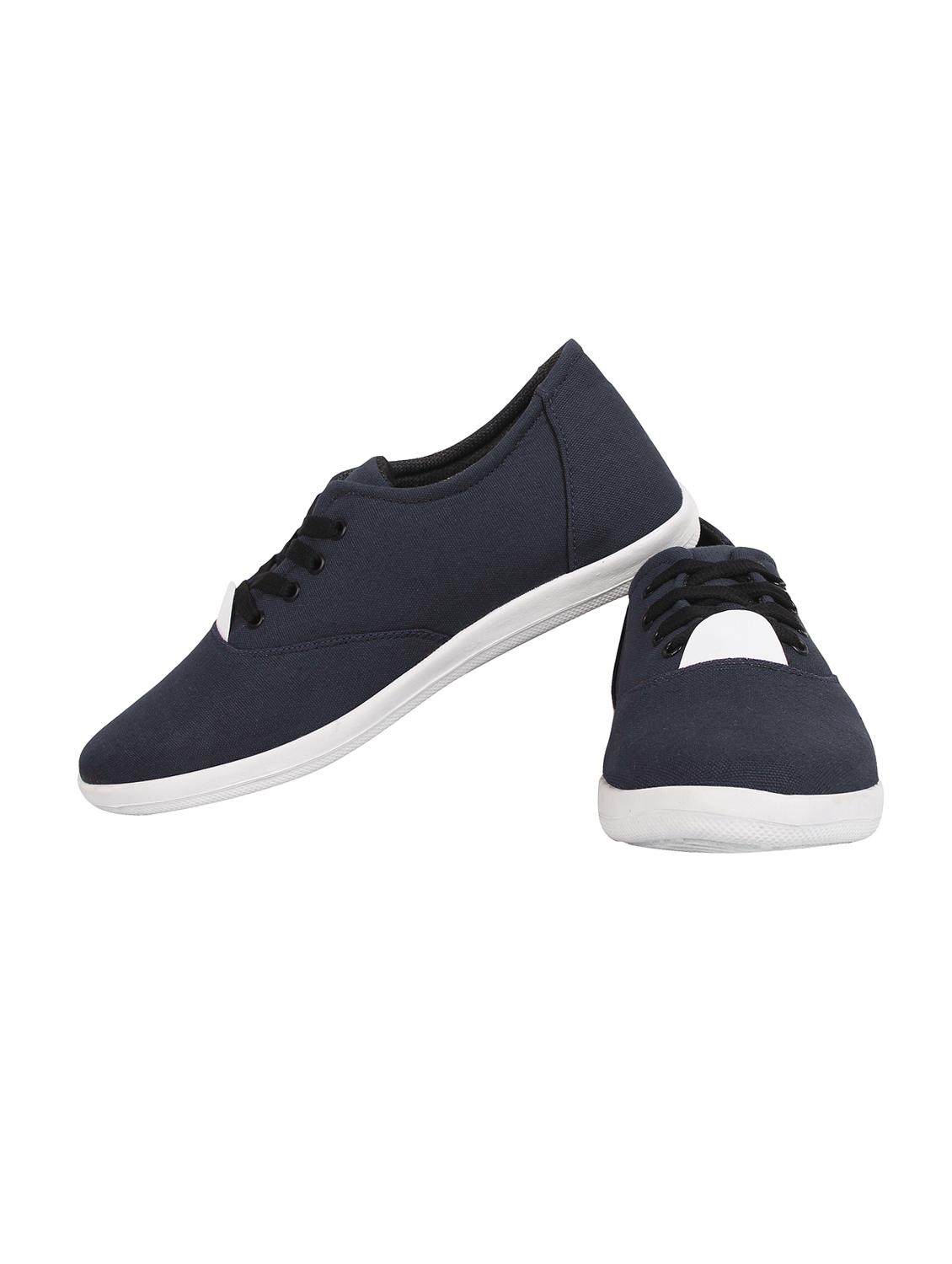 navy canvas lace up sneaker - 15358229 - Zoom Image - 2