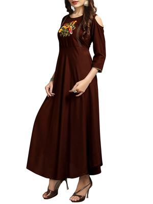 embroidered flared kurta - 15359030 - Standard Image - 2