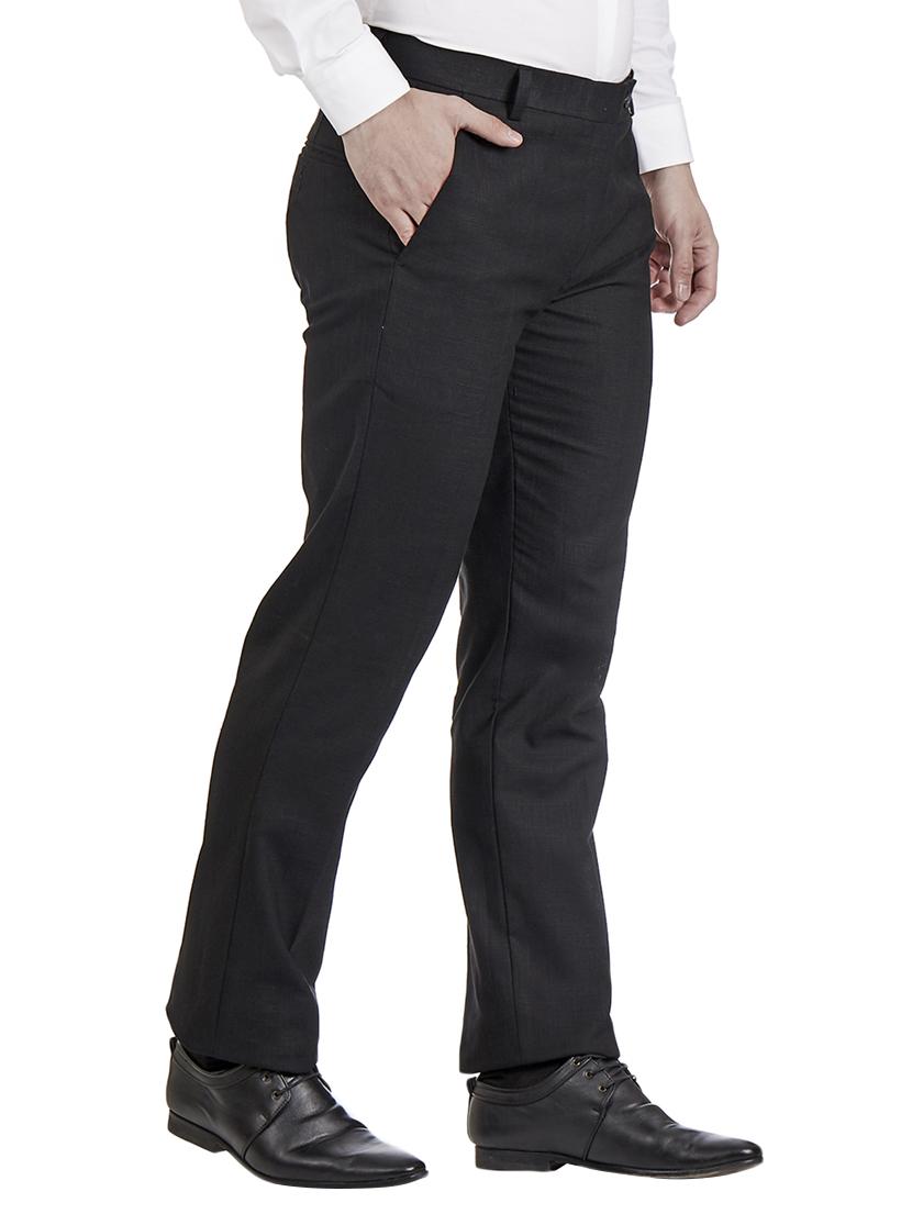 black linen flat front formal trouser - 15359120 - Zoom Image - 2