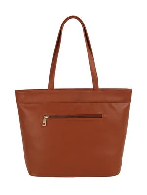 tan leatherette (pu) combo handbag - 15359513 - Standard Image - 2