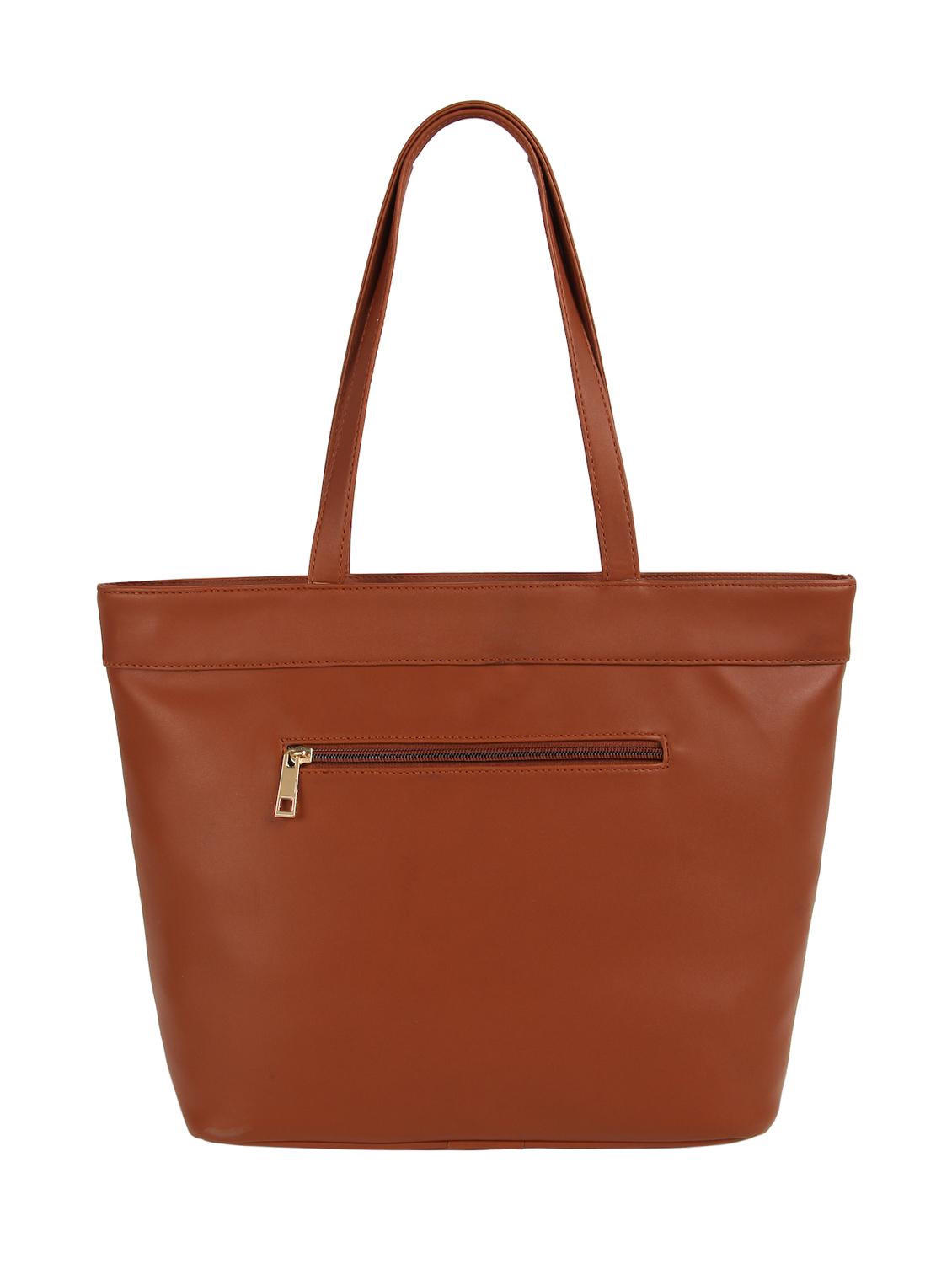 tan leatherette (pu) combo handbag - 15359513 - Zoom Image - 2