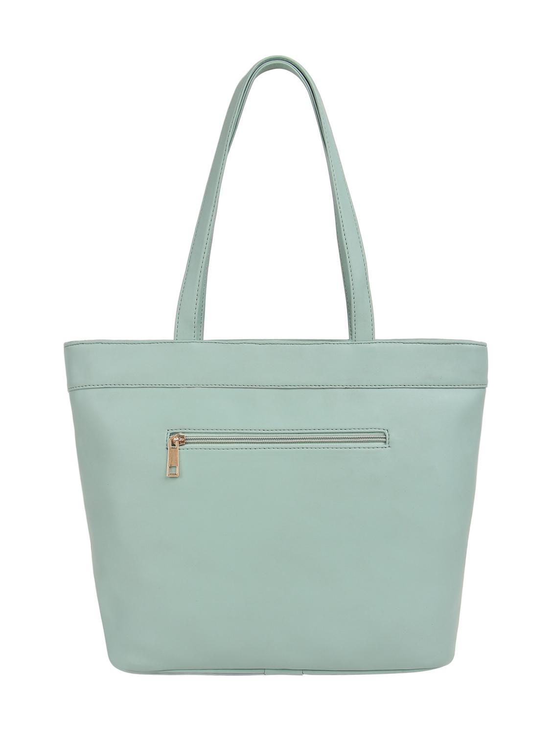 green leatherette (pu) combo handbag - 15359515 - Zoom Image - 2