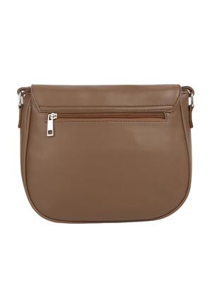 brown leatherette (pu) regular sling bag - 15359531 - Standard Image - 2