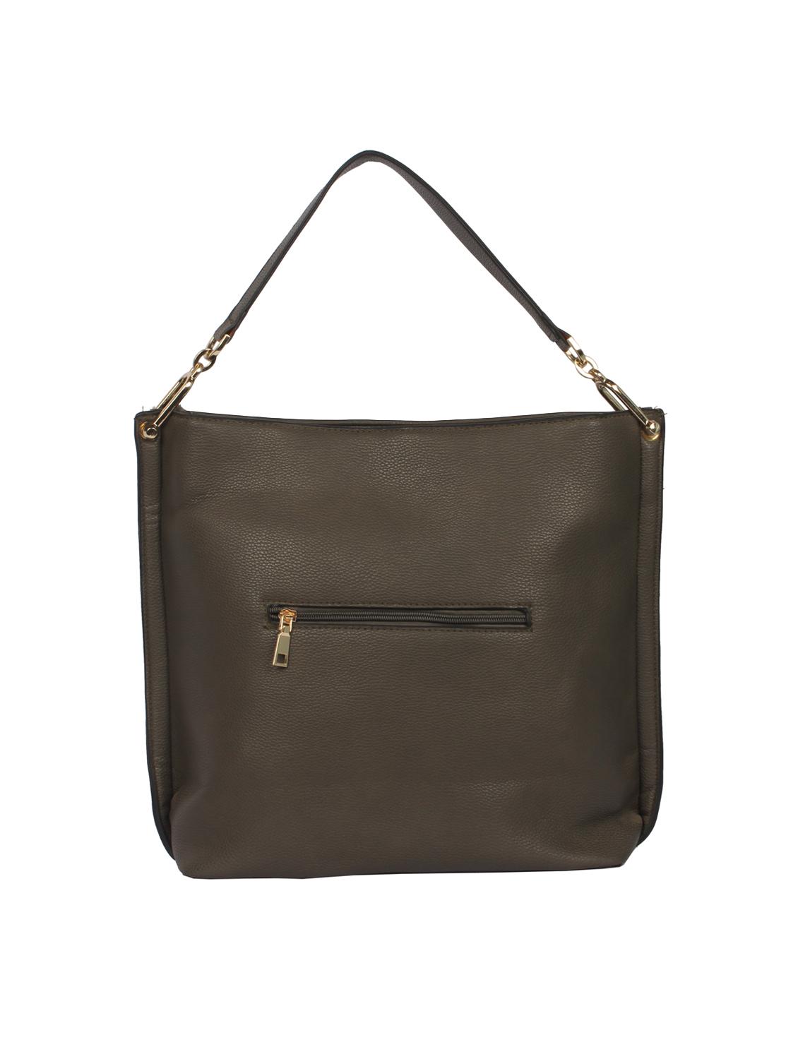 brown leatherette (pu) regular handbag - 15360252 - Zoom Image - 2