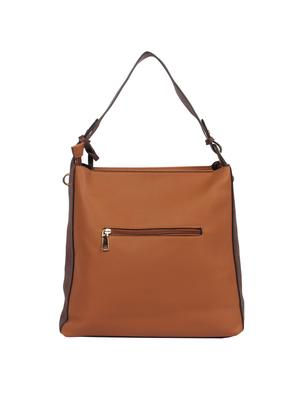 tan leatherette (pu) regular handbag - 15360257 - Standard Image - 2