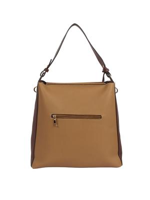 brown leatherette (pu) regular handbag - 15360259 - Standard Image - 2