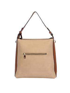 cream leatherette (pu) regular handbag - 15360260 - Standard Image - 2