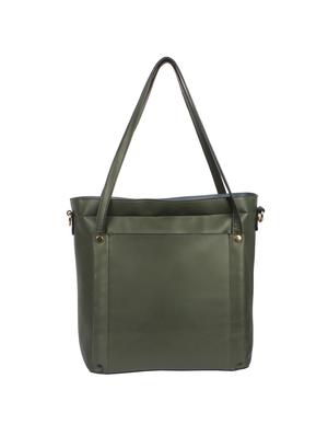 grey leatherette (pu) combo handbag - 15360263 - Standard Image - 2