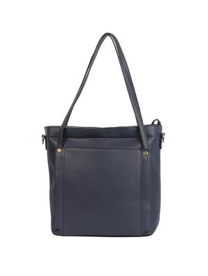 blue leatherette (pu) combo handbag - 15360267 - Standard Image - 2