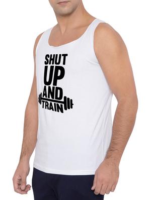 white cotton blend vest - 15360825 - Standard Image - 2