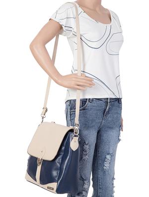 beige leatherette (pu) regular sling bag - 15361362 - Standard Image - 5